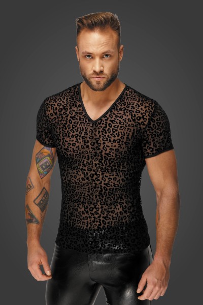 Shirt with leopard pattern