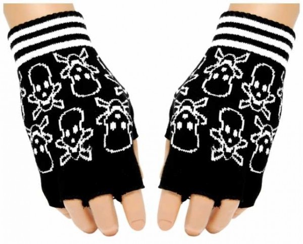 Fingerlose Handschuhe - Skulls