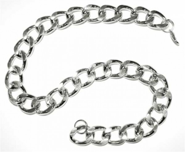 Metall Halskette mit breiten Gliedern