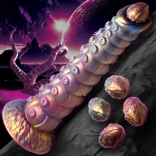 Silicone Deep Tentacle Dildo with Balls