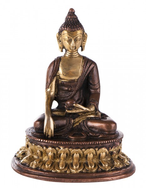 Buddha aus Messing, 12 cm