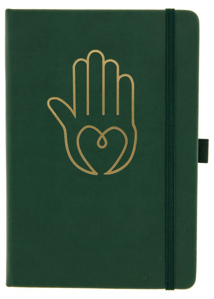 Yoga Schreibbuch grün 'Buddhas Hand'
