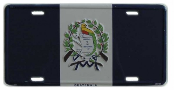 Blechschild Guatemala