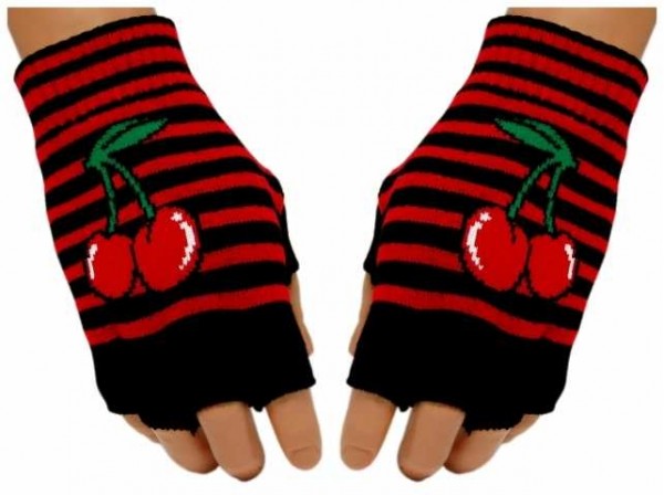 Fingerlose Handschuhe - Red Cherry