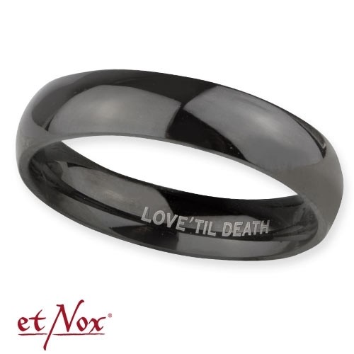 Partnerring 'Love til Death' Edelstahl