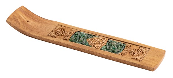 Holzhalter Keltischer Knoten mit Aventurin