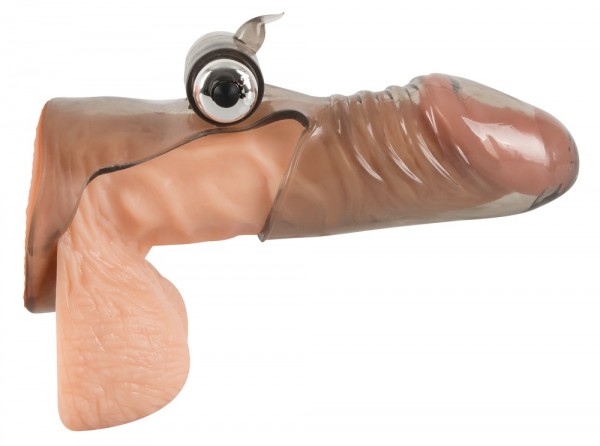 Cock-Sleeve mit Vibrator angelegt