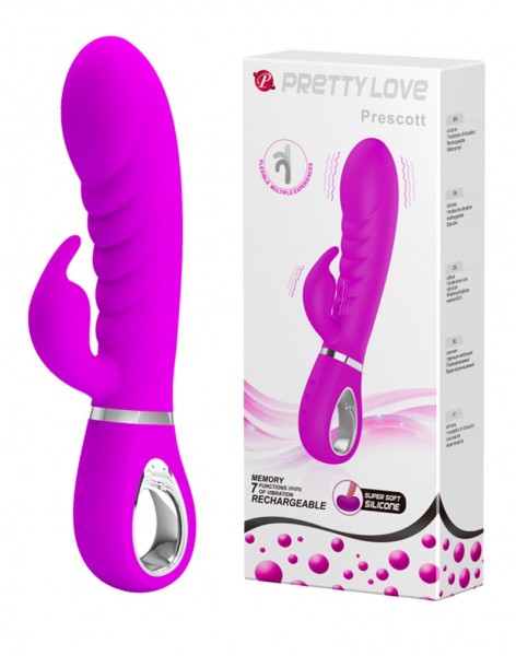 Pretty Love Prescott - Flexible Rabbit Vibrator mit Verpackung