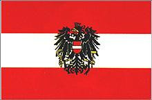 Flagge 'Österreich mit Wappen'