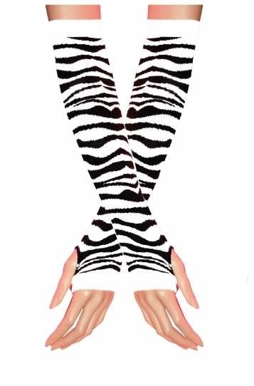 Armstulpen mit Zebra Muster Beispiel
