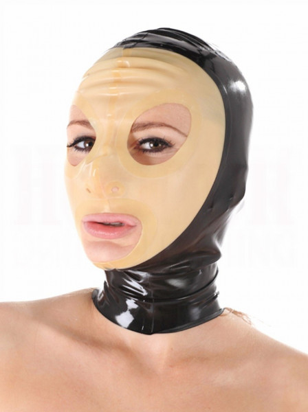 Latex Maske zweifarbig 2