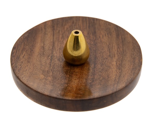 Noblesse - Brass Holder with Wooden Bowl