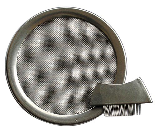 Stainless steel smoking screen 6 cm with brush