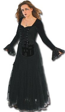 Velvet tulle dress with corset lacing