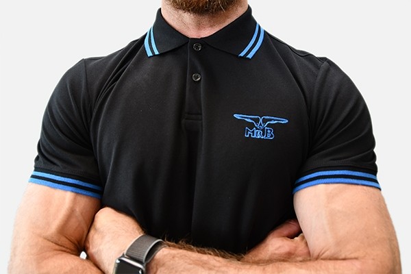 Polo-Shirt Black/Blue