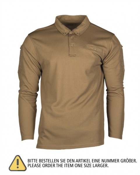Poloshirt Tactical Quick Dry 1/1 Arm coyote