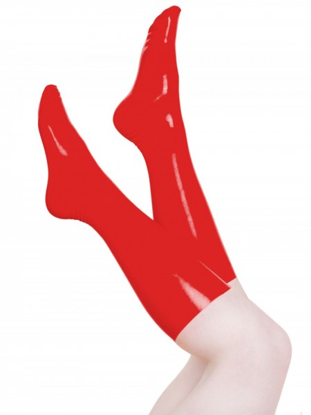 Latex Socken kurz rot