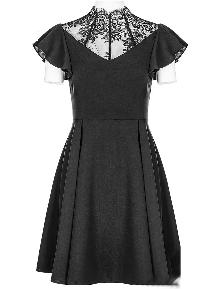Kurzes Kleid mit Spitze | Kleider - kurz | Gothickleidung ...