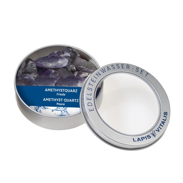 Water stones in gift tin - Amethyst