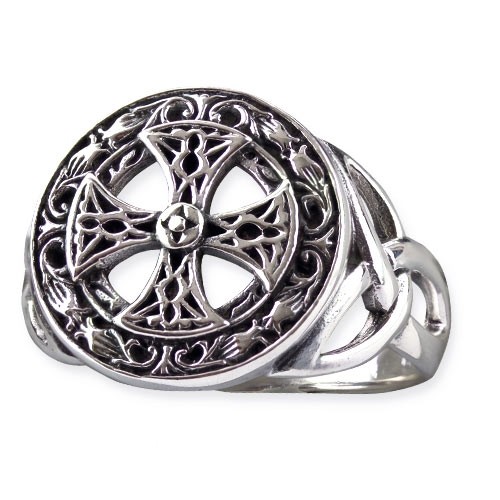 Ring 'Celtic Cross' Edelstahl
