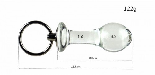 Glass plug with ring