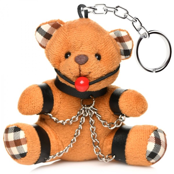 Geknebelter Teddy-Schlüsselanhänger