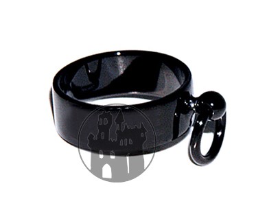 Ring der O - breit u. schwarz (Ringgröße: 52)