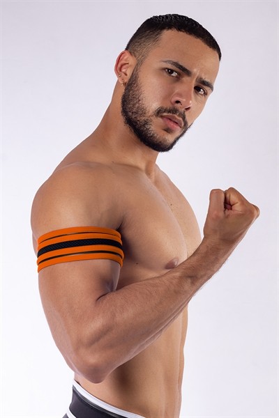 Neoprene Biceps Band Black/Orange