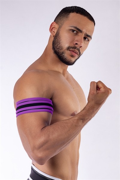 Neoprene Biceps Band Black/Purple
