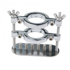 Stainless Steel 'Squeezer' Double Ring and Spikes