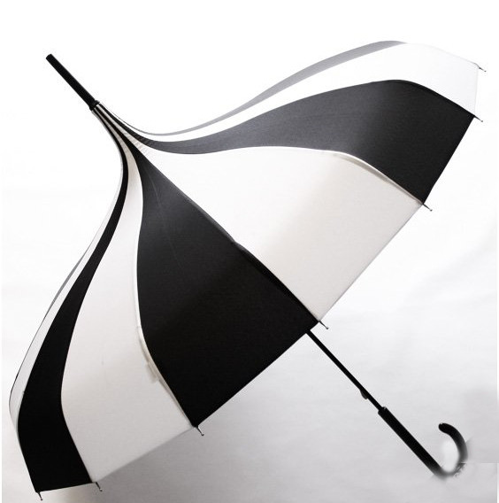 Schwarz-weißer Schirm