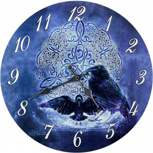 Wall clock 'Celtic Raven'