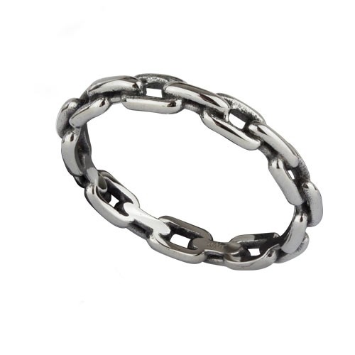 Ring 'Tiny Chain' Edelstahl