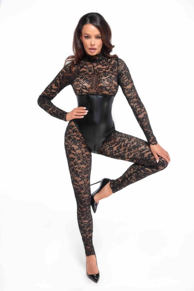 Bodystocking with underbust corset