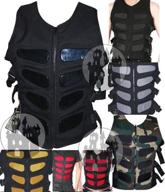 Cyber Vest with Grey Appliques