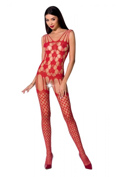 red ouvert bodystocking