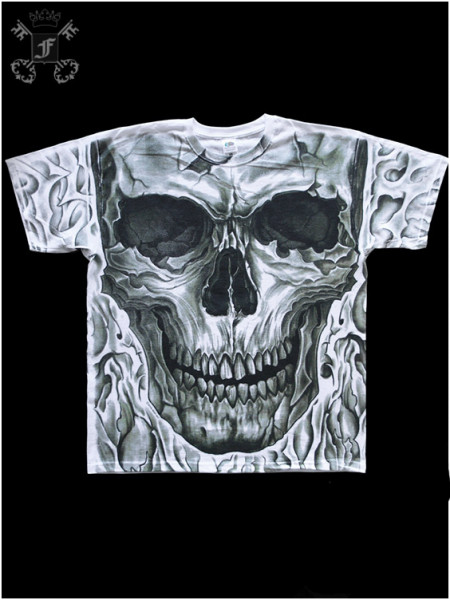 T-Shirt mit Totenkopf-Print
