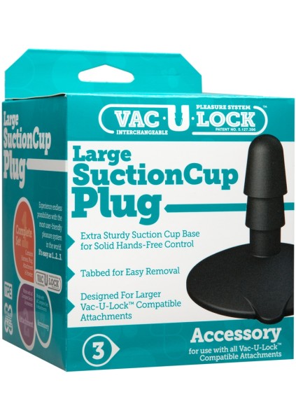 Large Suction Cup Plug - Black