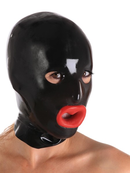 Latex Maske 'Rote Lippen'