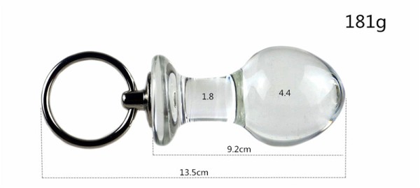 Glass plug with ring