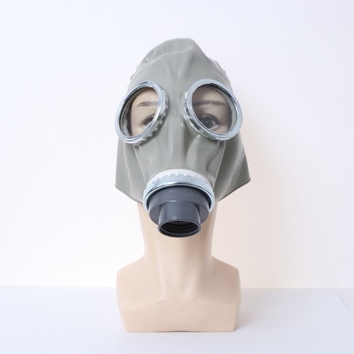 Gray gas mask