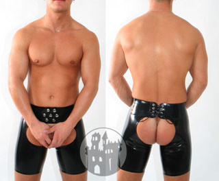 Latex Short Chaps - Round - without Zipper