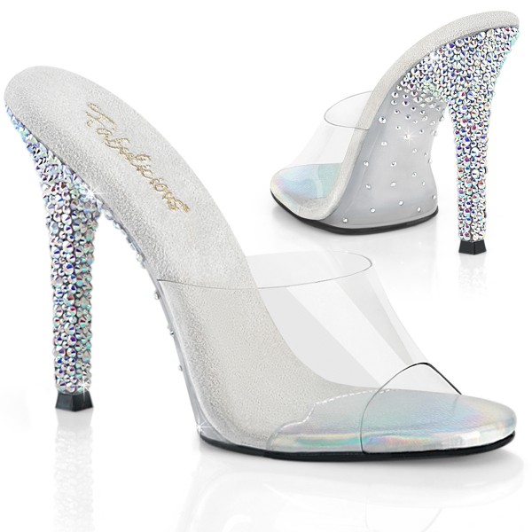 GALA-01DSP in Farbe P0970| Transparent Snake Print / Silber Strass