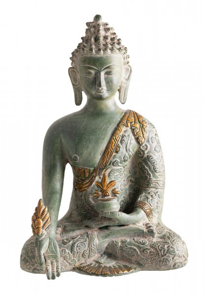 Buddha Shakyamuni grüner Sandstein