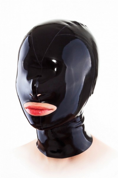 Latex-Maske mit Reißverschluss vorne