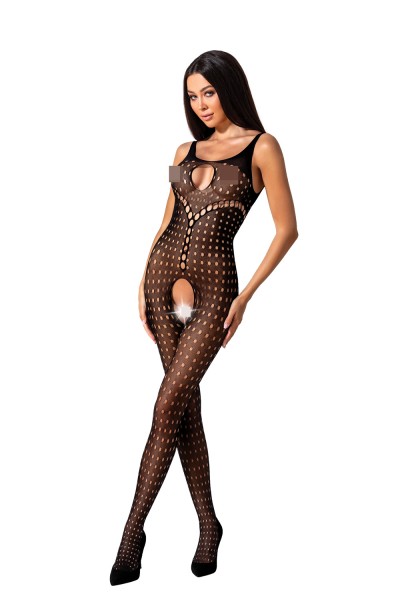 Bodystocking mit Cut-Outs ouvert - schwarz