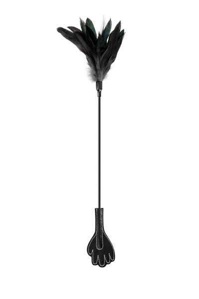 Riding crop with feathers