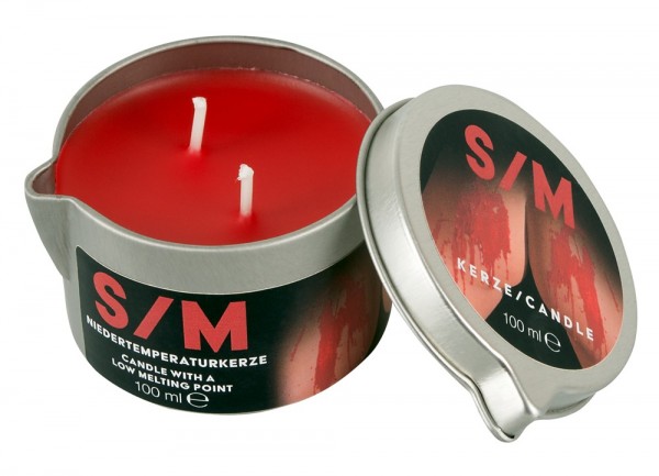 S/M candle in a pot