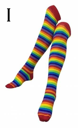 Overknee Socken mehrfarbig gestreift Farbvariante I