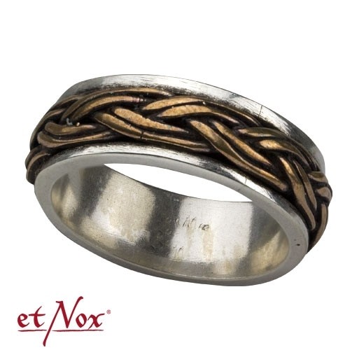 Ring 'Keltischer Knoten' - 925 Silber mit Bronze